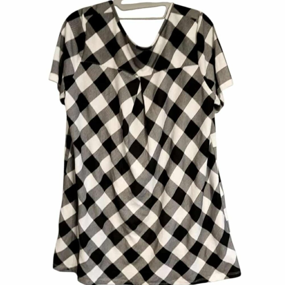 Woman Within Tunic Top Plus Size 14 16 Buffalo Plaid